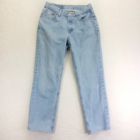 Lee Denim Riders Denim - Lee Denim Riders Light Wash‎ High Waisted Straight Leg Jeans 10M 130208D Blue